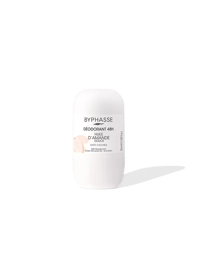 [1000007043] BYPHASSE 48H Deodorant Sweet Almond Oil (Roll-On) 50Ml - مزيل العرق بزيت اللوز الحلو