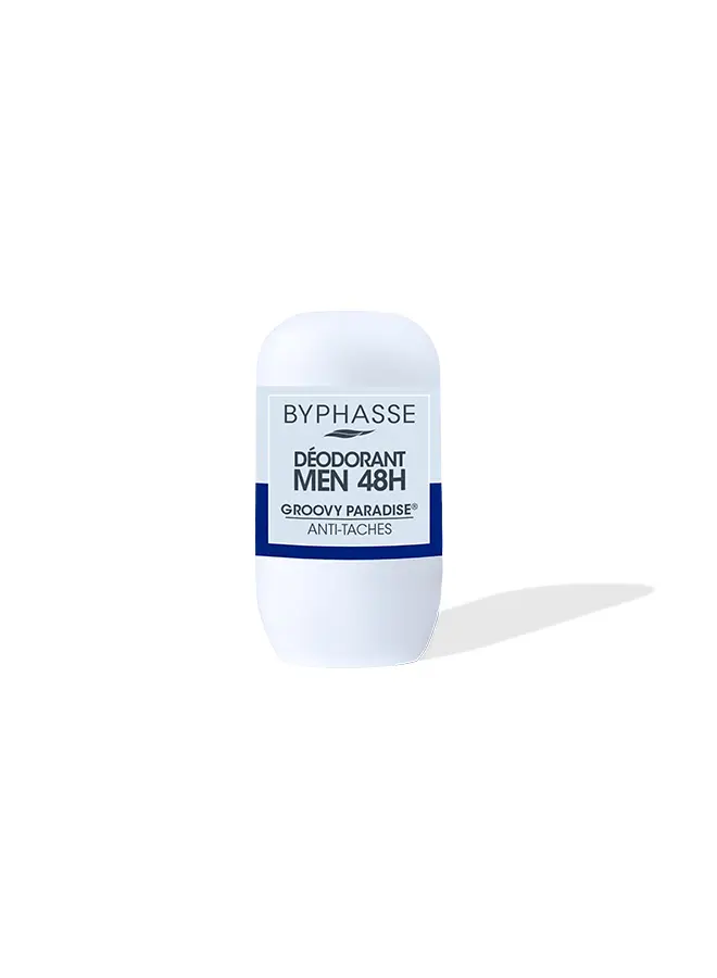 [1000007045] BYPHASSE 48H Men Deodorant Groovy Paradise (Roll-On) 50Ml - جروفي بارادايس مزيل العرق للرجال