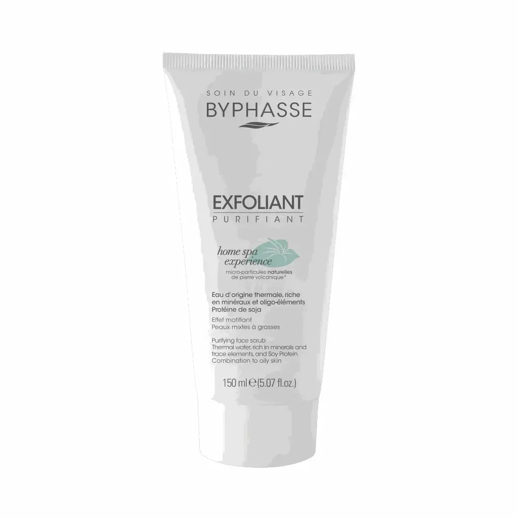 [1000035004] BYPHASSE Home Spa Experience Purifying Face Scrub Combination To Oily Skin 150Ml - مقشر منقي للوجه بالمياه الحراريه وخلاصة الصويا 150  مل