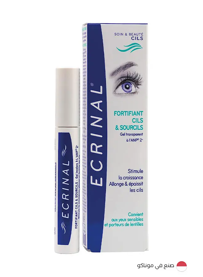 [991451] Ecrinal Eyelash & Eyebrow Strengthener Colourless Gel With ANP 2+ - 9ml اكرينال ماسكارا شفافة مقوية ومكثفة للرموش والحواجب