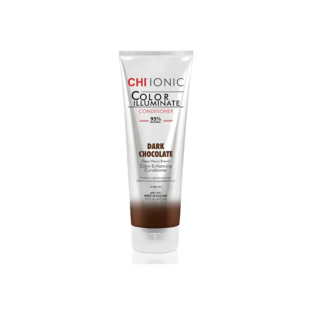 [CHICIDC8SA] CHI Ionic Color Illuminate Conditioner Dark Chocolate - 251 ml ﺗﺸﻲ ﺑﻠﺴﻢ ﻣﺪﻋﻢ ﻟﻠﻮﻥ ﺍﻟﺸﻌﺮ ﺍﻟﺒﻨﻲ ﺩﺍﻛﻦ