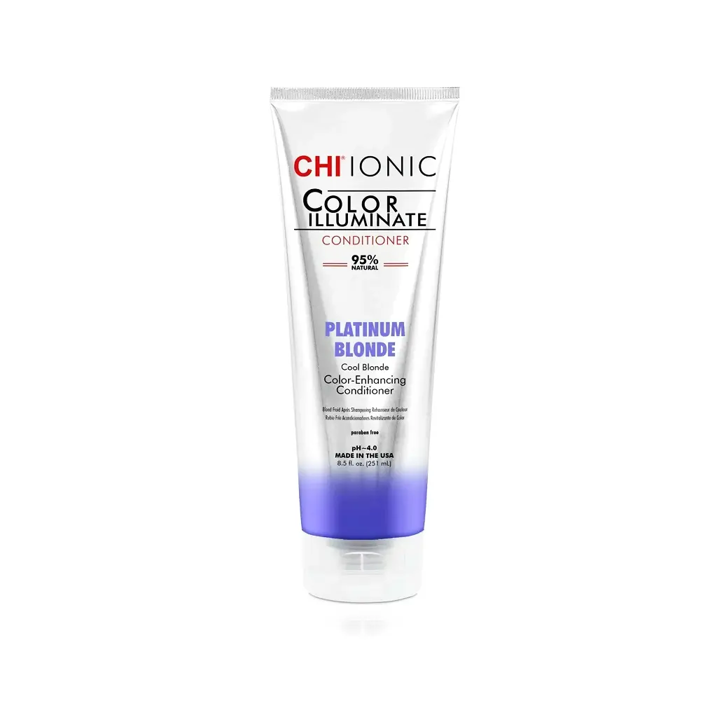 [CHICIP8SA] CHI Ionic Color Illuminate Conditioner Platinum Blonde - 251 ml ﺗﺸﻲ ﺑﻠﺴﻢ ﻣﺪﻋﻢ ﻟﻠﻮﻥ ﺍﻟﺸﻌﺮ ﺍﻷﺷﻘﺮ ﺍﻟﺒﻼﺗﻴﻨﻲ