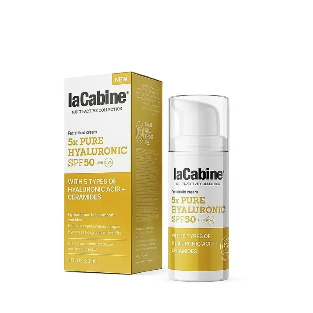 [03605] La Cabine PURE HYALURONIC SPF50 30ML-كريم واقي من الشمس SPF 50  معزز بالهيالورونيك المرطب 30  مل