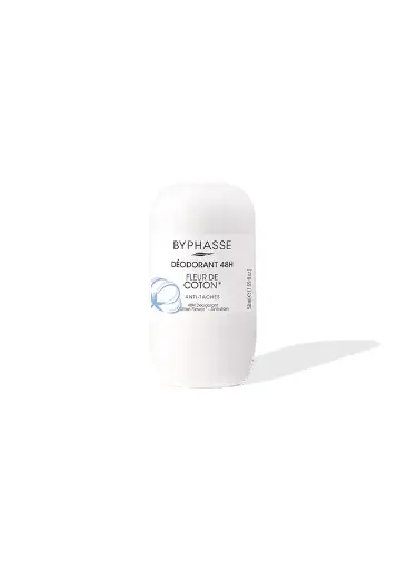 [1000007042] BYPHASSE 48H Deodorant Cotton Flower (Roll-On) 50Ml - مزيل العرق بوردة القطن
