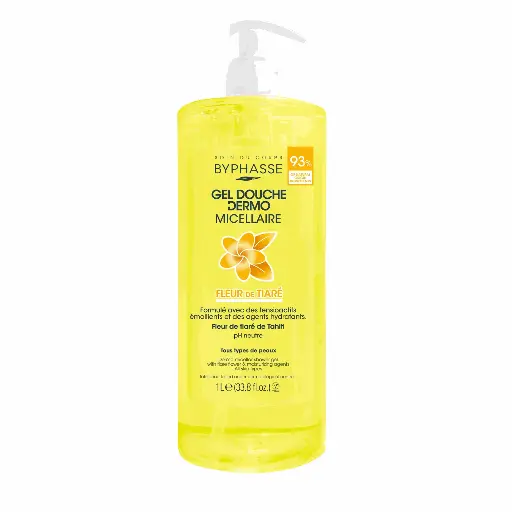 [1000002059] BYPHASSE Dermo Micellar Shower Gel Monoi 1L - غسول الاستحمام بخلاصة الزهر المعطر والمرطب