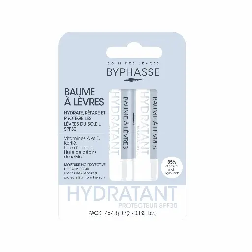 [1000036002] BYPHASSE Protection Lip-Balm Spf30 (2X4,8 G) - مرطب شفاه بترطيب عالي مع واقي شمس SPF30