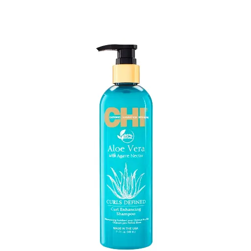 [CHIAVES11SA] CHI Aloe Vera Curl Enhancing Shampoo - 340 ml ﺗﺸﻲ ﺷﺎﻣﺒﻮ ﻟﻠﺸﻌﺮ ﺍﻟﻜﻴﺮﻟﻲ ﺑﺎﻷﻟﻮﻓﻴﺮﺍ