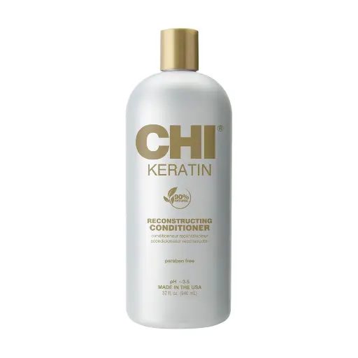 [CHI0233SA] CHI Keratin Reconstructing Conditioner - 946 ml ﺗﺸﻲ ﺑﻠﺴﻢ ﺍﻟﻜﻴﺮﺍﺗﻴﻦ ﻟﻠﺸﻌﺮ ﺍﻟﺠﺎﻑ ﻭ ﺍﻟﺘﺎﻟﻒ