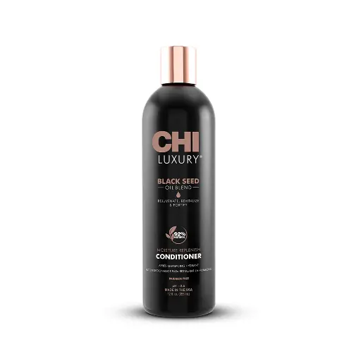 [CHILC12SA] CHI Luxury Black seed Oil Moisture Replenish Conditioner- 355 ml ﺗﺸﻲ ﺑﻠﺴﻢ ﺯﻳﺖ ﺣﺒﺔ ﺍﻟﺒﺮﻛﺔ ﻳﺠﺪﺩ ﻭﻳﻨﻌﺶ ﻭﻳﻘﻮﻱ ﺍﻟﺸﻌﺮ