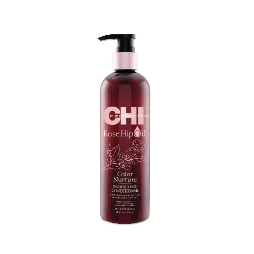 [CHIRHC12SA] CHI Rose Hip Oil Conditioner - 340 ml ﺗﺸﻲ ﺑﻠﺴﻢ ﻭﺍﻗﻲ ﺑﺰﻳﺖ ﺍﻟﻮﺭﺩ ﻣﻌﺰﺯ ﻟﻠﻮﻥ ﺍﻟﺸﻌﺮ