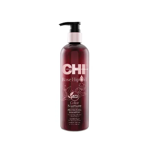 [CHIRHS12SA] CHI Rose Hip Oil Shampoo - 340 ml ﺗﺸﻲ ﺷﺎﻣﺒﻮ ﻭﺍﻗﻲ ﺑﺰﻳﺖ ﺍﻟﻮﺭﺩ ﻣﻌﺰﺯ ﻟﻠﻮﻥ ﺍﻟﺸﻌﺮ