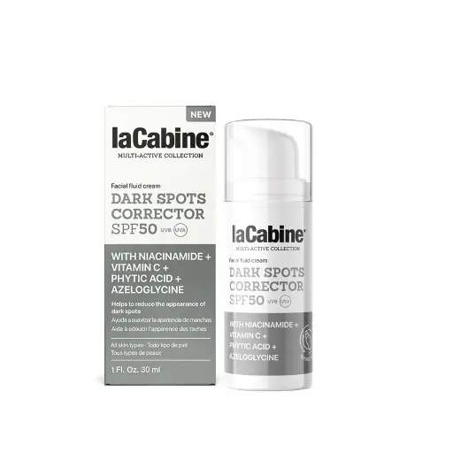 [03607] La Cabine DARK SPOTS CORRECTOR SPF50 30ML -كريم واقي من الشمس SPF 50 مع مركب موحد للون البشرة 30 مل